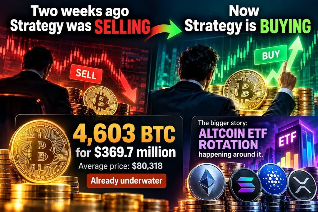 Strategy is buying again. Two weeks ago it was selling.