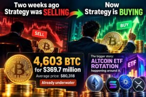 Strategy is buying again. Two weeks ago it was selling.